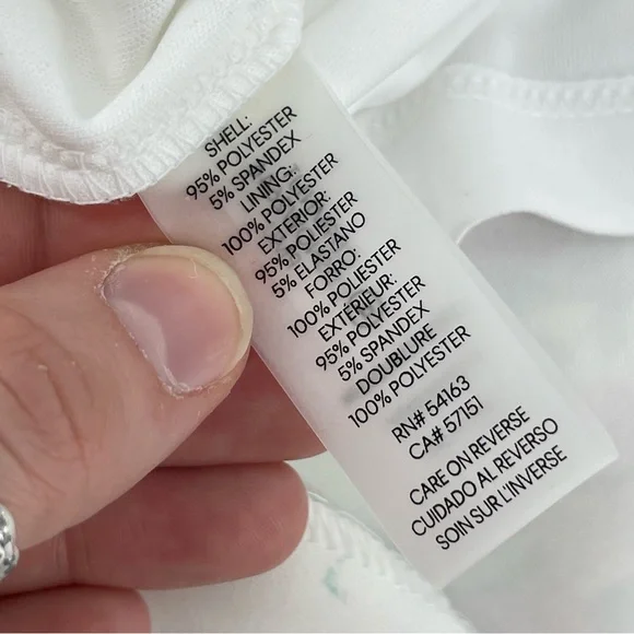 NEW Calvin Klein Sheath Dress White Floral Sleeveless 8 - Picture 12 of 12